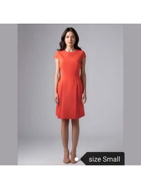 Marc New York peach coral  fully lined dress cap sleeve Size s